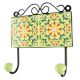 Pea Green Sunflower Ceramic Tile Wall Hook